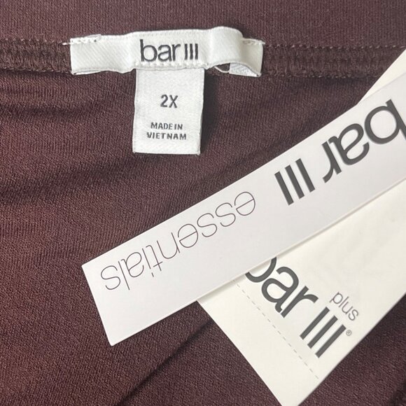 Bar III  Plus Size 2X Essentials Rare Wood Brown Knit Pencil Skirt Stretch NWT - Picture 11 of 16